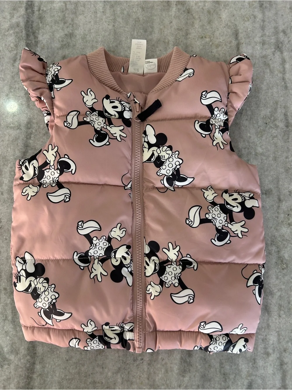 H&M Minnie Mouse Puffer Vest Size 4T